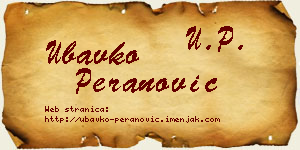 Ubavko Peranović vizit kartica